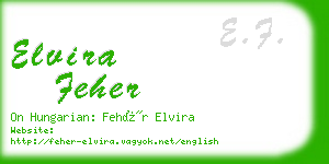 elvira feher business card